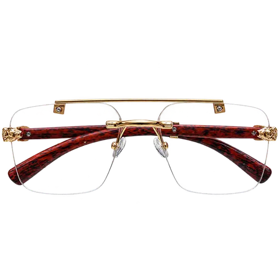 Gold Rimless Eyeglasses