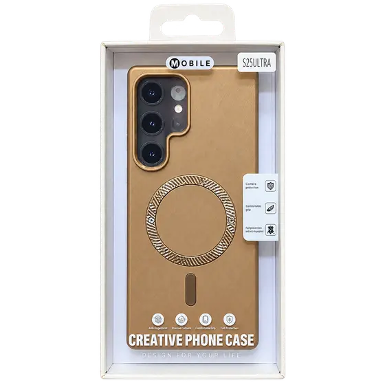 Samsung Galaxy S25 Ultra Gold Ring Design Case
