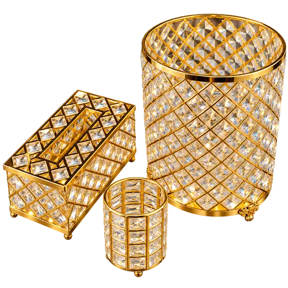 Crystal-Style Bathroom Accessories Set