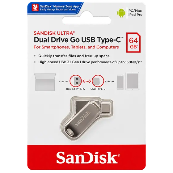 SanDisk Ultra Dual Drive Go USB Type-C 64GB