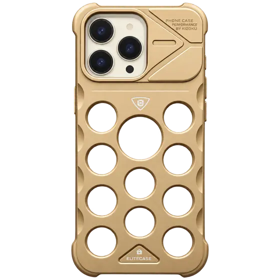 KIZOKU Gold Perforated Phone Case