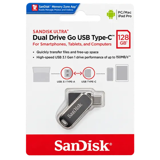 SanDisk Ultra Dual Drive Go USB Type-C 128GB