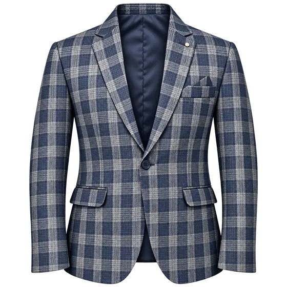 Men's Plaid Formal Blazer