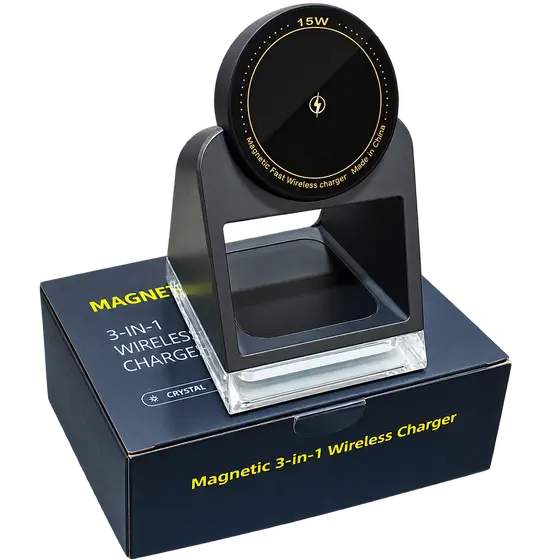 15W Magnetic 3-in-1 Wireless Charging Stand