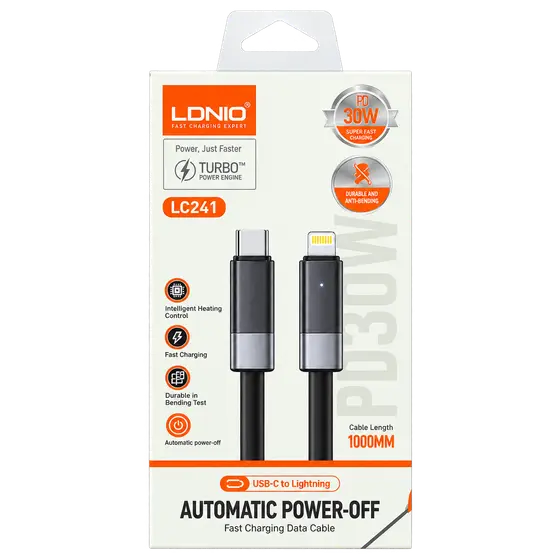 LDNIO LC241 30W USB-C to Lightning Cable
