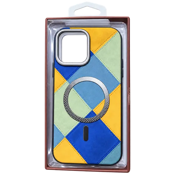 Multicolor Patchwork Magnetic Ring Phone Case