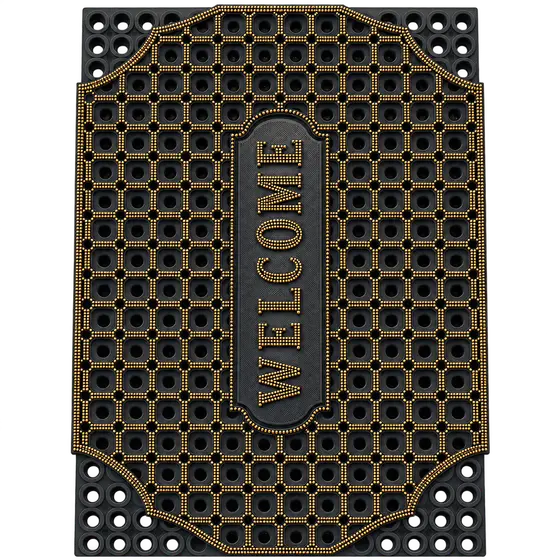 Heavy-Duty Rubber Welcome Door Mat