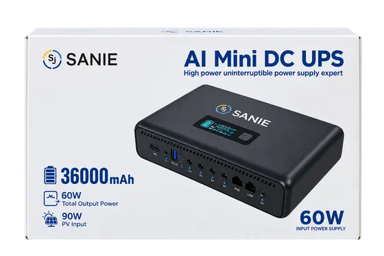 SANIE AI Mini DC UPS 36000mAh