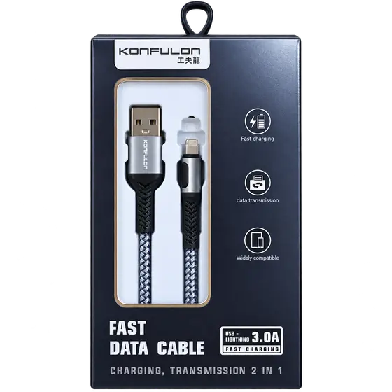 Konfulon USB-A to Lightning Fast Data Cable
