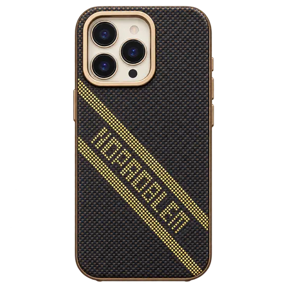 Black & Gold Textured Phone Case