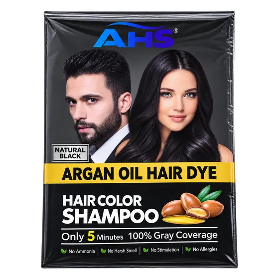 Argan Oil Hair Color Shampoo – Natural Black