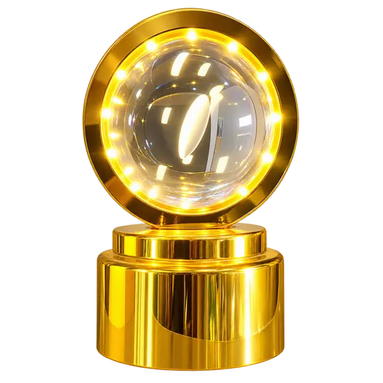 Golden Disc Lamp