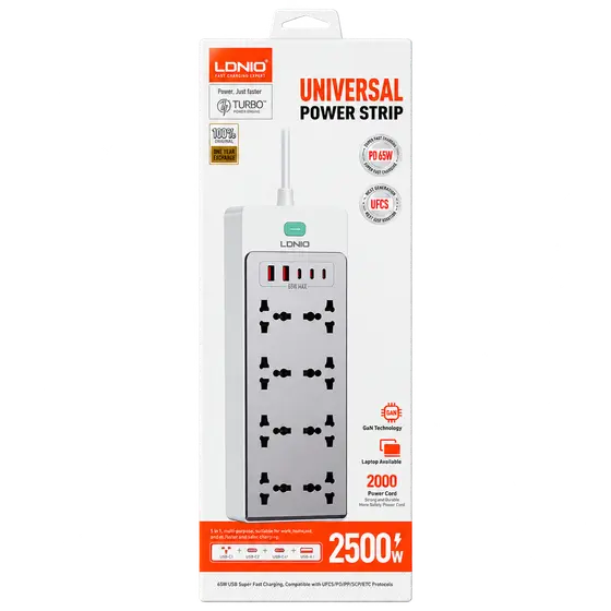 LDNIO Universal Power Strip 2500W