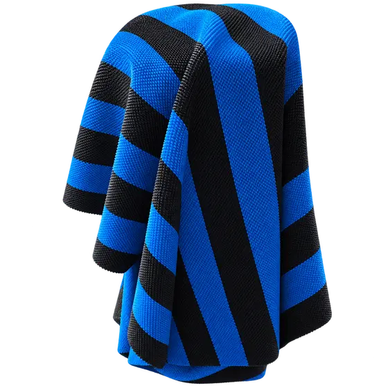 Anti-Slip Blue and Black Striped Mesh Mat