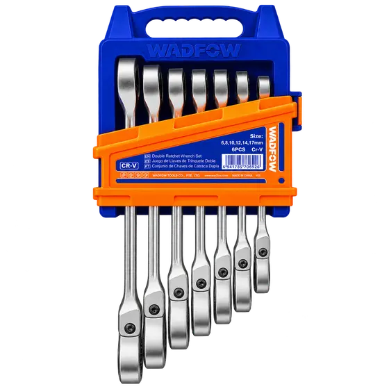 WADFOW 6 Pcs Double Ratchet Wrench Set