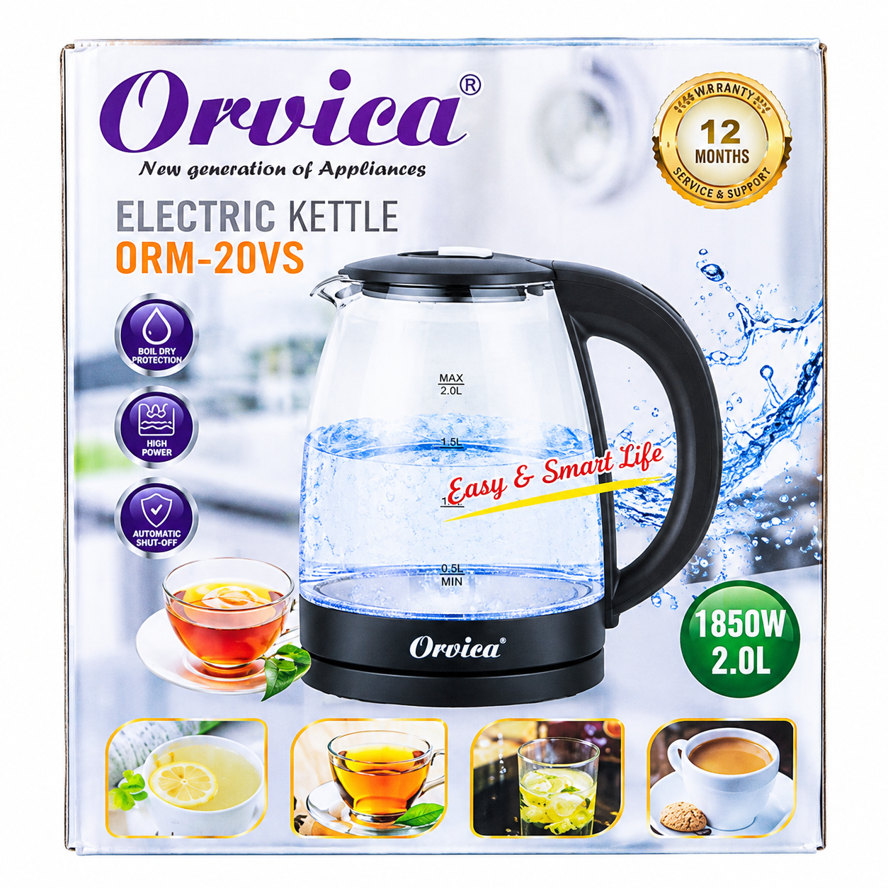 Orvica Electric Glass Kettle