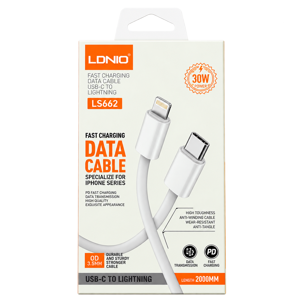 BORNEX LC902C 65W USB-C to USB-C Cable 2M
