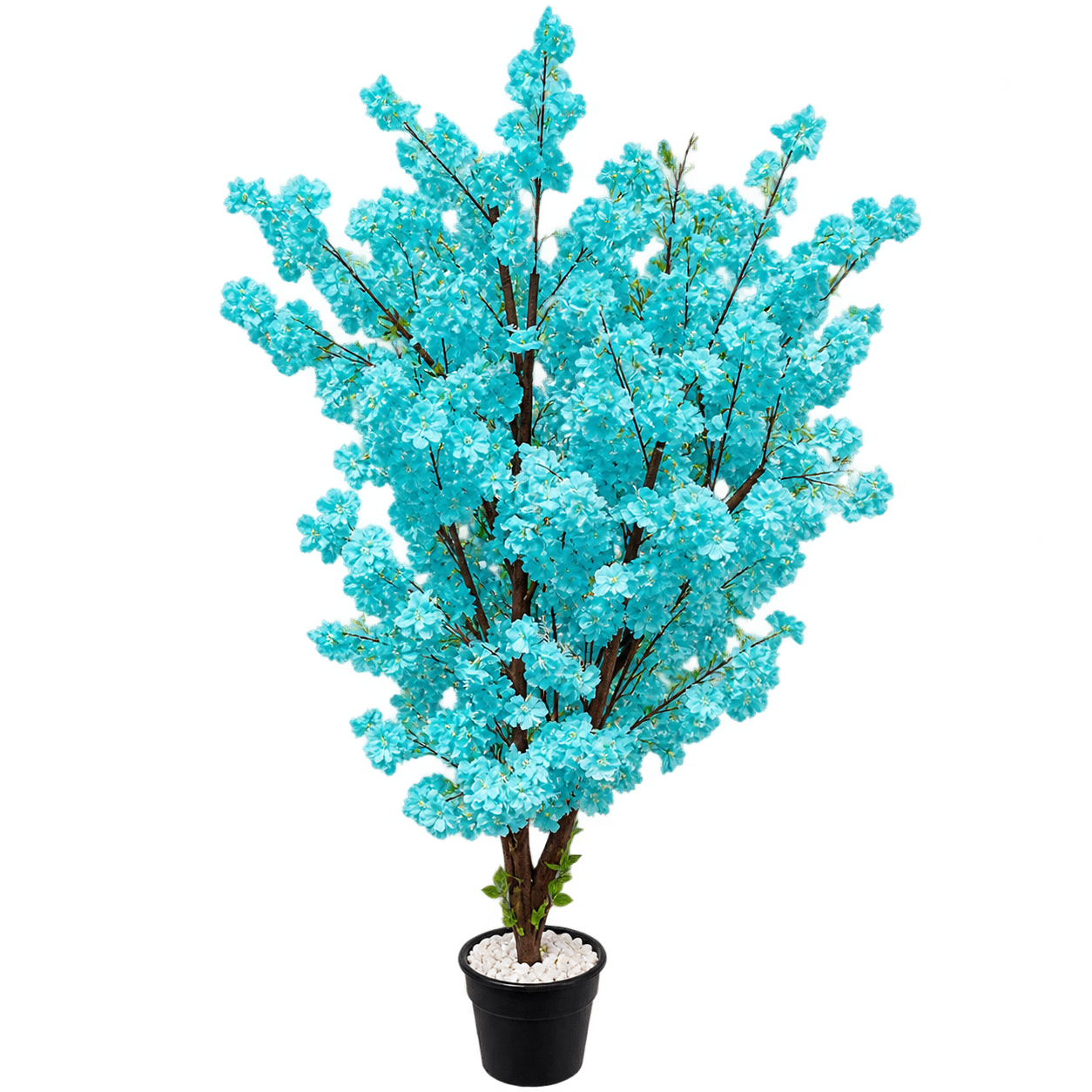 Light Blue Artificial Blossom Decorative Tree