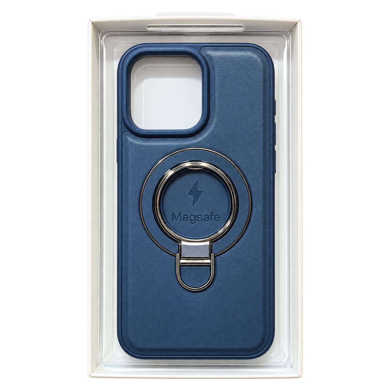 MagSafe Ring Stand Phone Case – Navy Blue