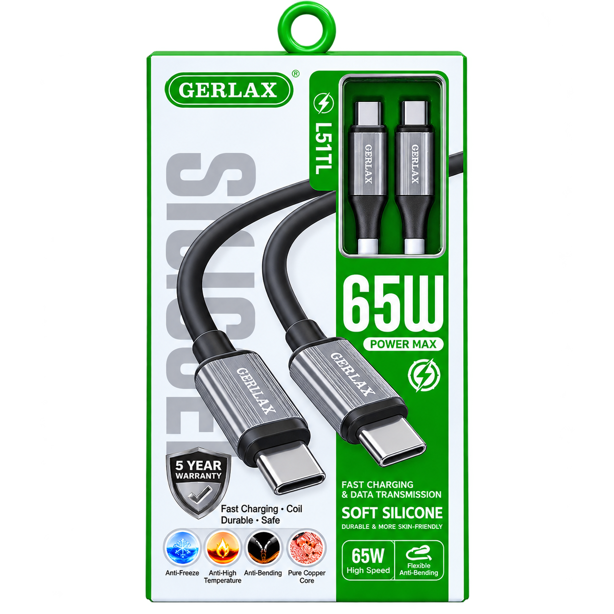 GERLAX L51TL 65W USB-C Cable