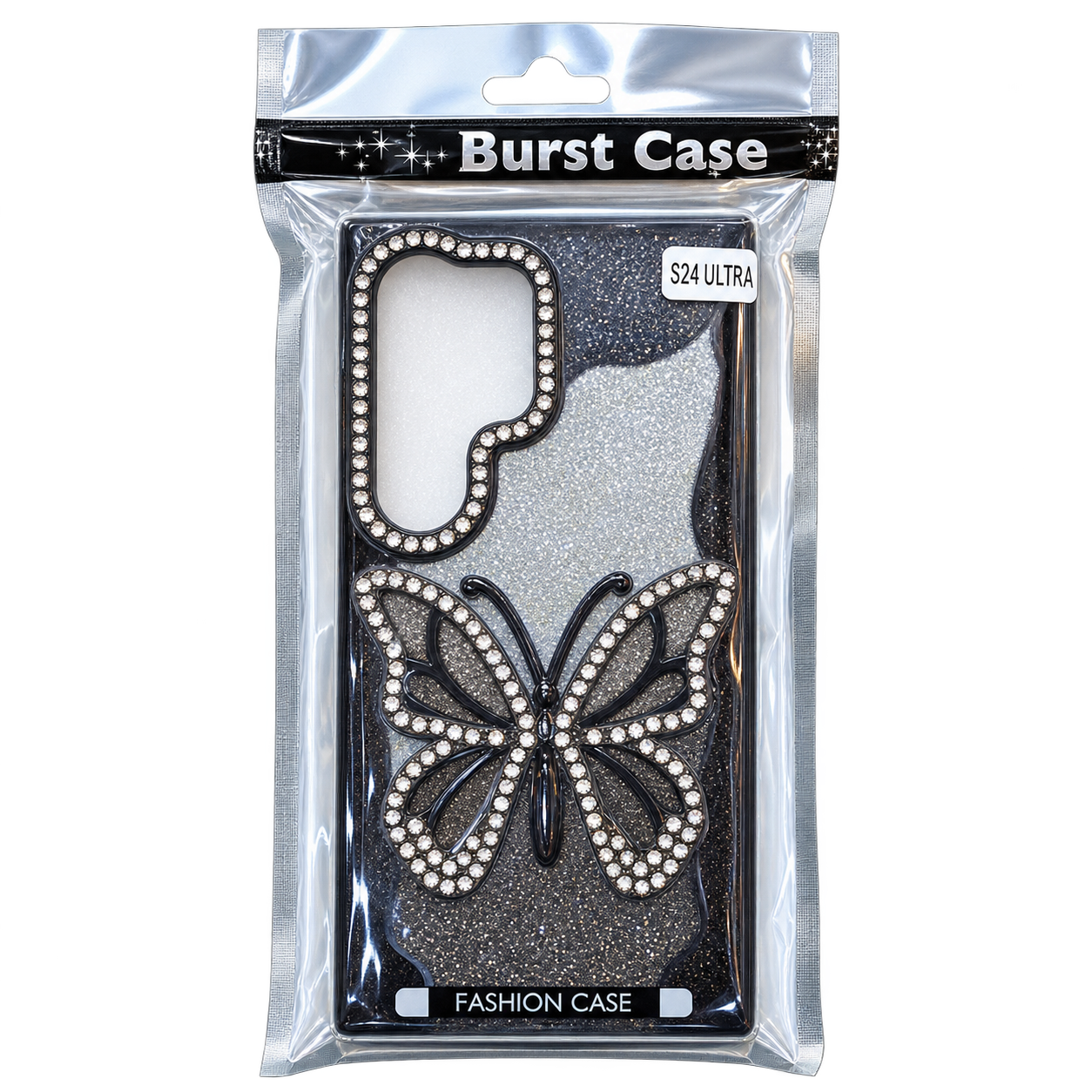 Samsung Galaxy S24 Ultra Glitter Butterfly Phone Case