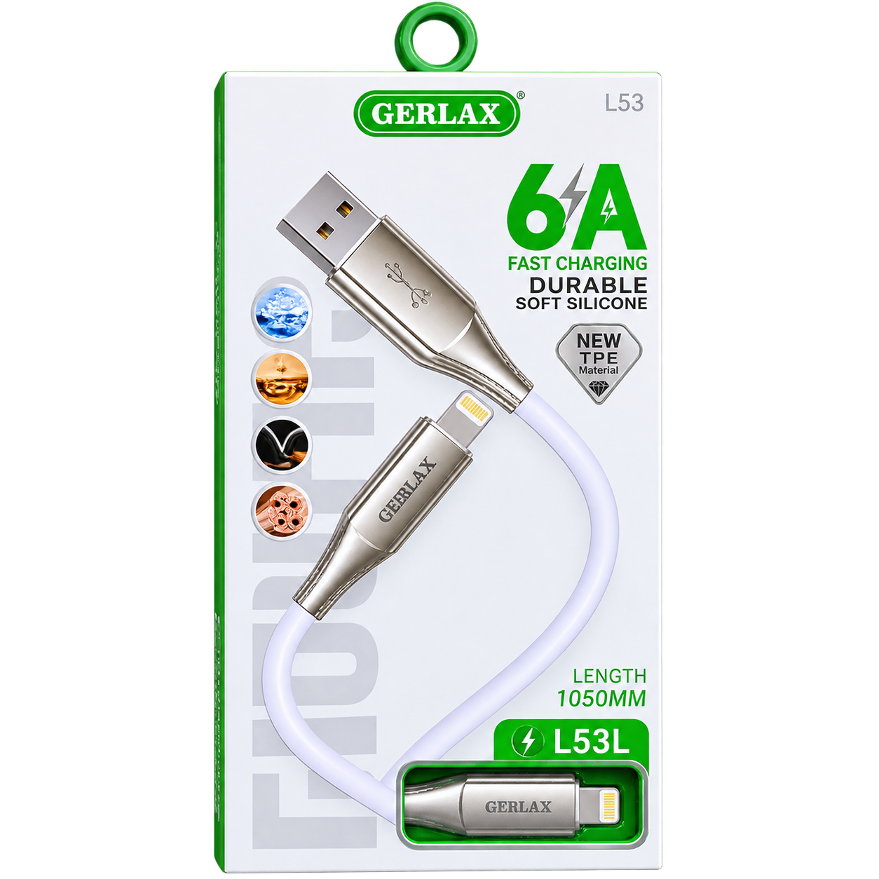 GERLAX L53L Lightning Charging Cable